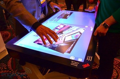 CES 2012 3M展示46吋觸控桌面系統，觸控體驗再升級